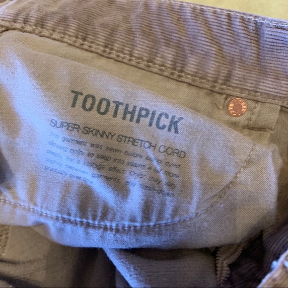 J Crew Toothpick Super Skinny Stretch Corduroy - Picture 6 of 6